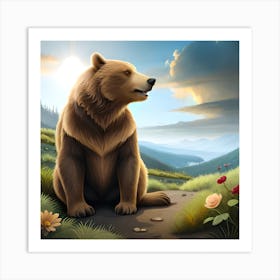 Bear In The Forest Art Print