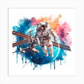 Astronaut In Space 1 Art Print