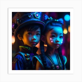 Two Asian Children Art Print