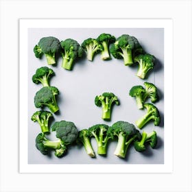 Broccoli In The Shape Of A Letter Art Print