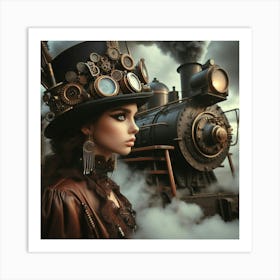 Steampunk Girl 20 Art Print