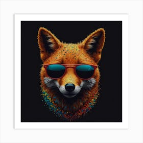 Fox In Sunglasses Art Print