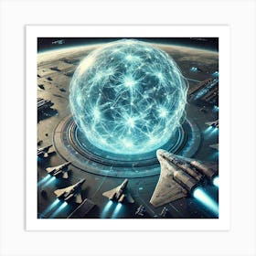 Glacier Vanguard Deployable Energy Shields Art Print