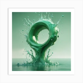 Water Splash Art Print