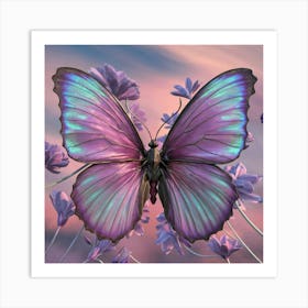 Purple Butterfly Art Print