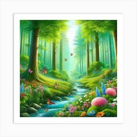 Butterfly Forest 1 Art Print