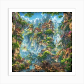 Dreamshaper V5 Create A Beautiful Picturesque Highquality Wall 0 Art Print