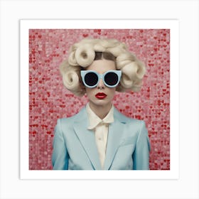 Vintage Glamour Reimagined - Bold Sunglasses and Classic Style" Art Print