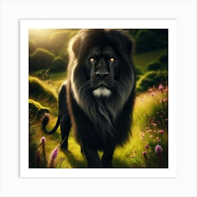 Lion In The Grass 2 Art Print