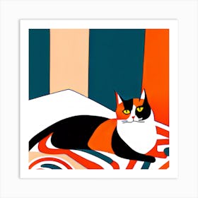 Calico Cat Art Print