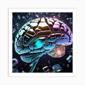 Abstract Brain Art Print