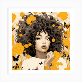 Butterfly Girl 21 Art Print