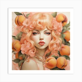 Peach Art Art Print 1 Art Print