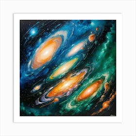 Galaxy Painting Art Print