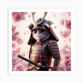 Samurai Cat 3 Art Print