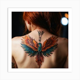 Phoenix Reborn Tattoo Art Print