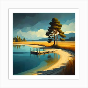 Landscape Painting 123 Art Print