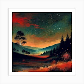 Scottish Landscape Painting Art Print