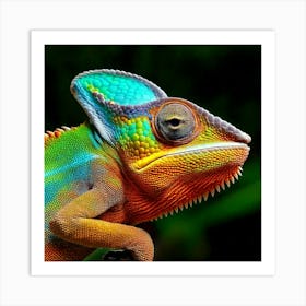 Firefly Colorful, Chameleon, Vibrant, High Resolution, 8k Quality, Photorealistic, Detailed, Vivid, (10) Art Print