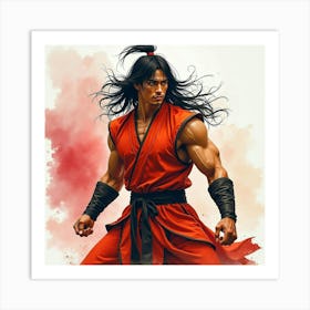 Mortal Kombat Ninja Fighter Concept Art (118) Art Print