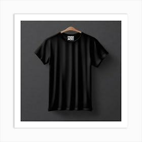 Black T - Shirt Mockup Art Print