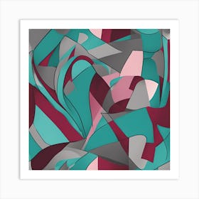 A Wallpaper Abstract Art, Picasso Style. Art Print