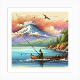 Andrew the fisherman Art Print