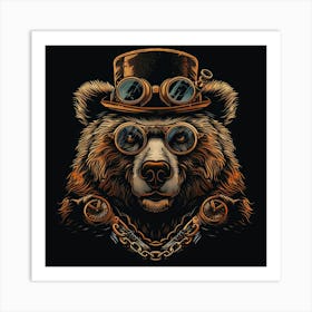 Steampunk Bear 9 Art Print