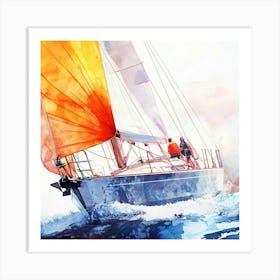 Watercolor Sailboat Art Print