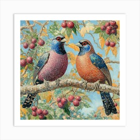 Birds On A Branch Art 27 Art Print