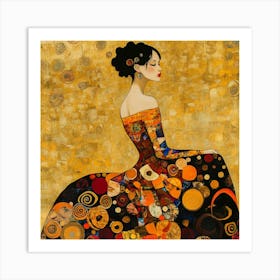 Klimt - Lady In Gold 2 Art Print