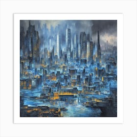 Futuristic Cityscape Art Print