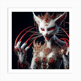 Cat With Claws Art Print