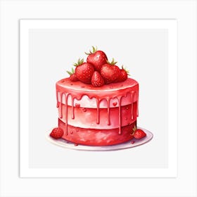 Strawberry Cake 9 Art Print