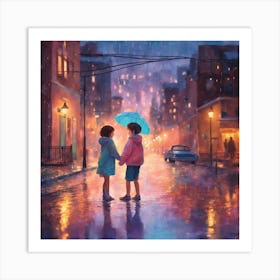 Rainy Night Art Print