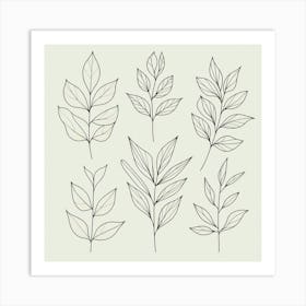 Leaf Set Art Print