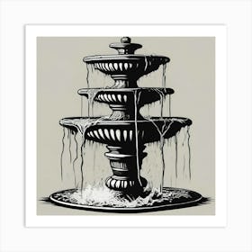 Fountain Of Water 2 Art Print