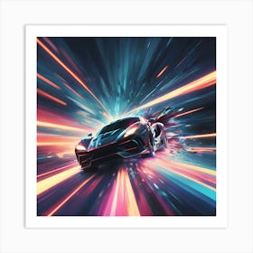 Hyper Speed Car 3 Art Print