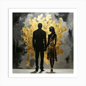 Couple Holding Hands Art Print