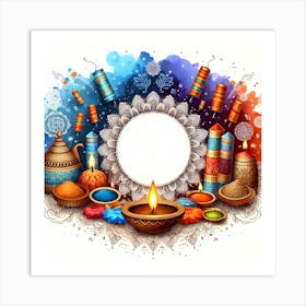 Diwali Background 6 Art Print