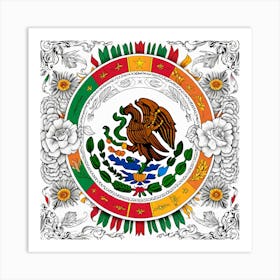 Mexico Flag 6 Art Print