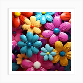 Colorful Flowers 30 Art Print