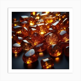 Amber stones Art Print