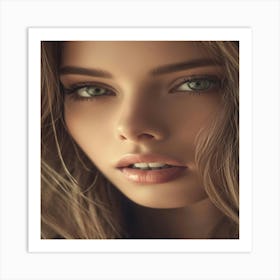 Portrait Of A Beautiful Woman Art Print