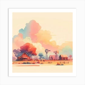 Farm Landscape Art Print