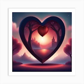 Heart In The Sky Art Print