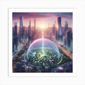 Futuristic Cityscape 124 Art Print