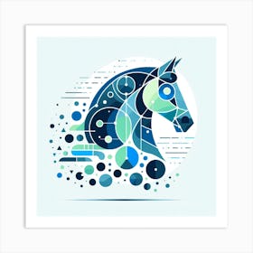 Geometric Art Horse 1 Art Print