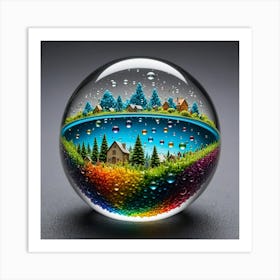 Rainbow Sphere Art Print