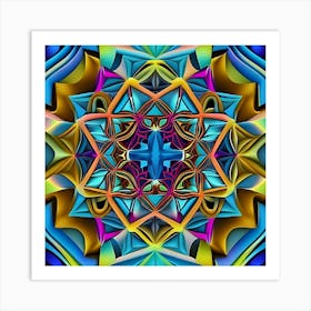 Psychedelic Mandala 13 Art Print